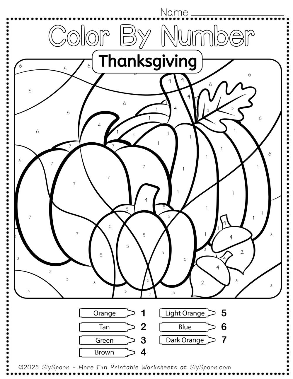 printable color by number