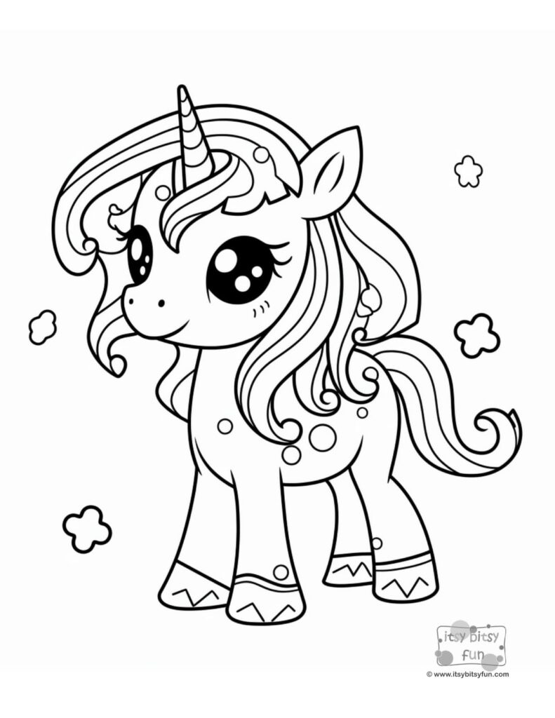 printable unicorn coloring pages