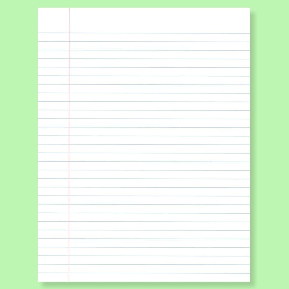 printable lined paper pdf