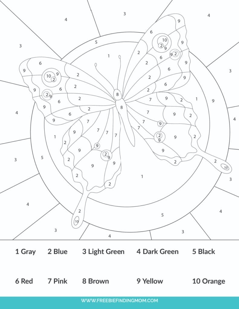 free printable color by numbers free printable color by numbers