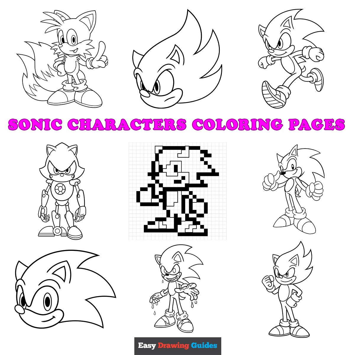 sonic free printable coloring pages