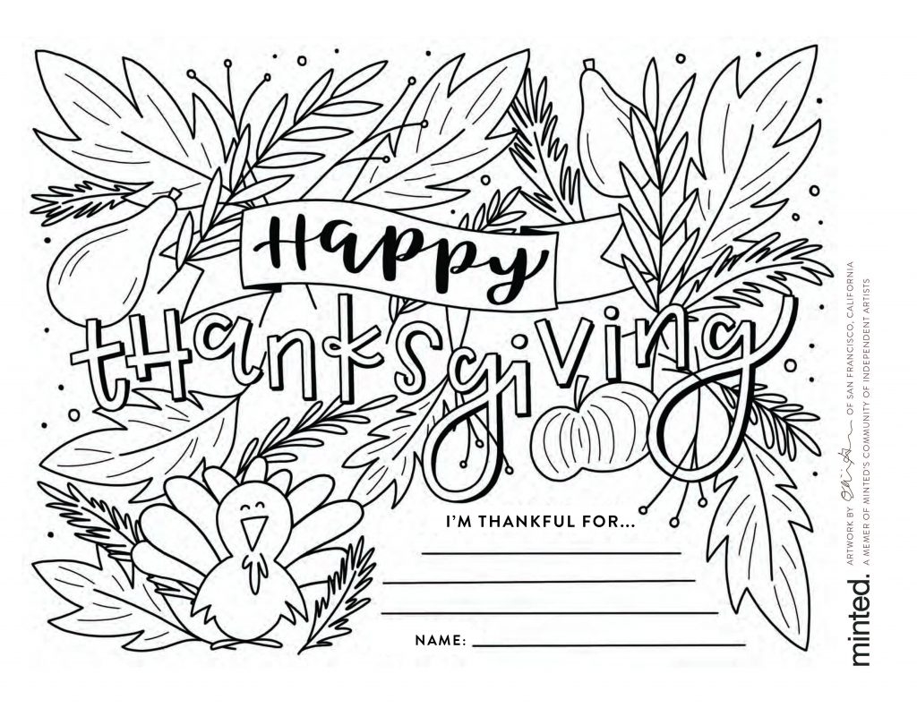 Free Thanksgiving Coloring Pages To Help Children Express Gratitude Cool Mom Picks