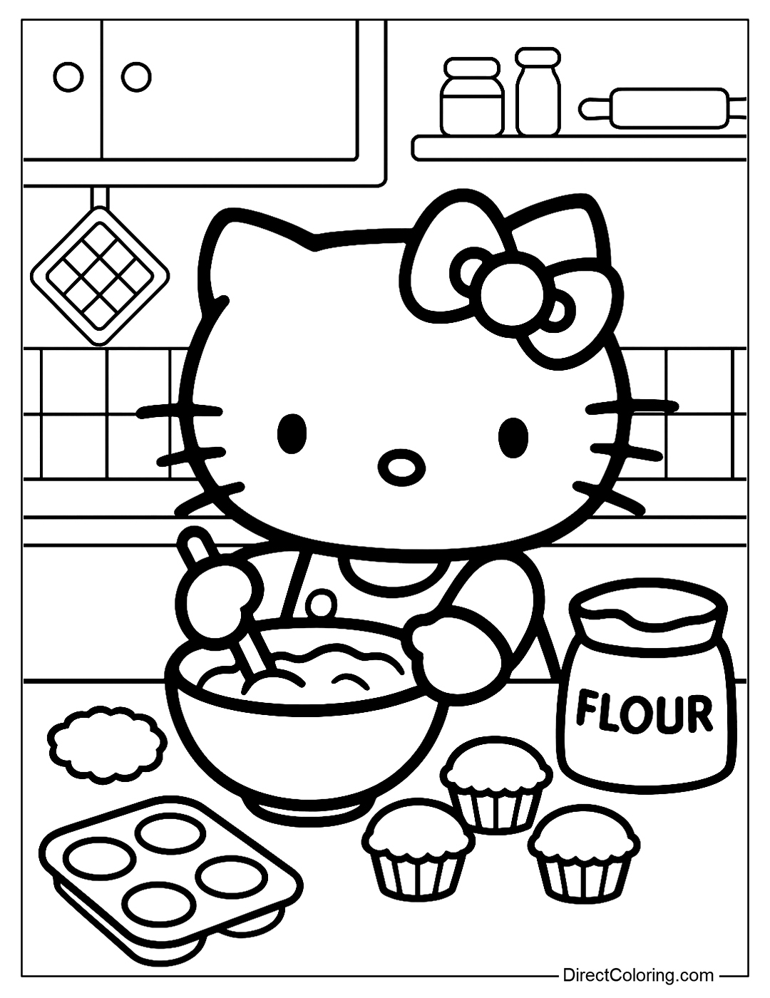 hello kitty printable coloring pages
