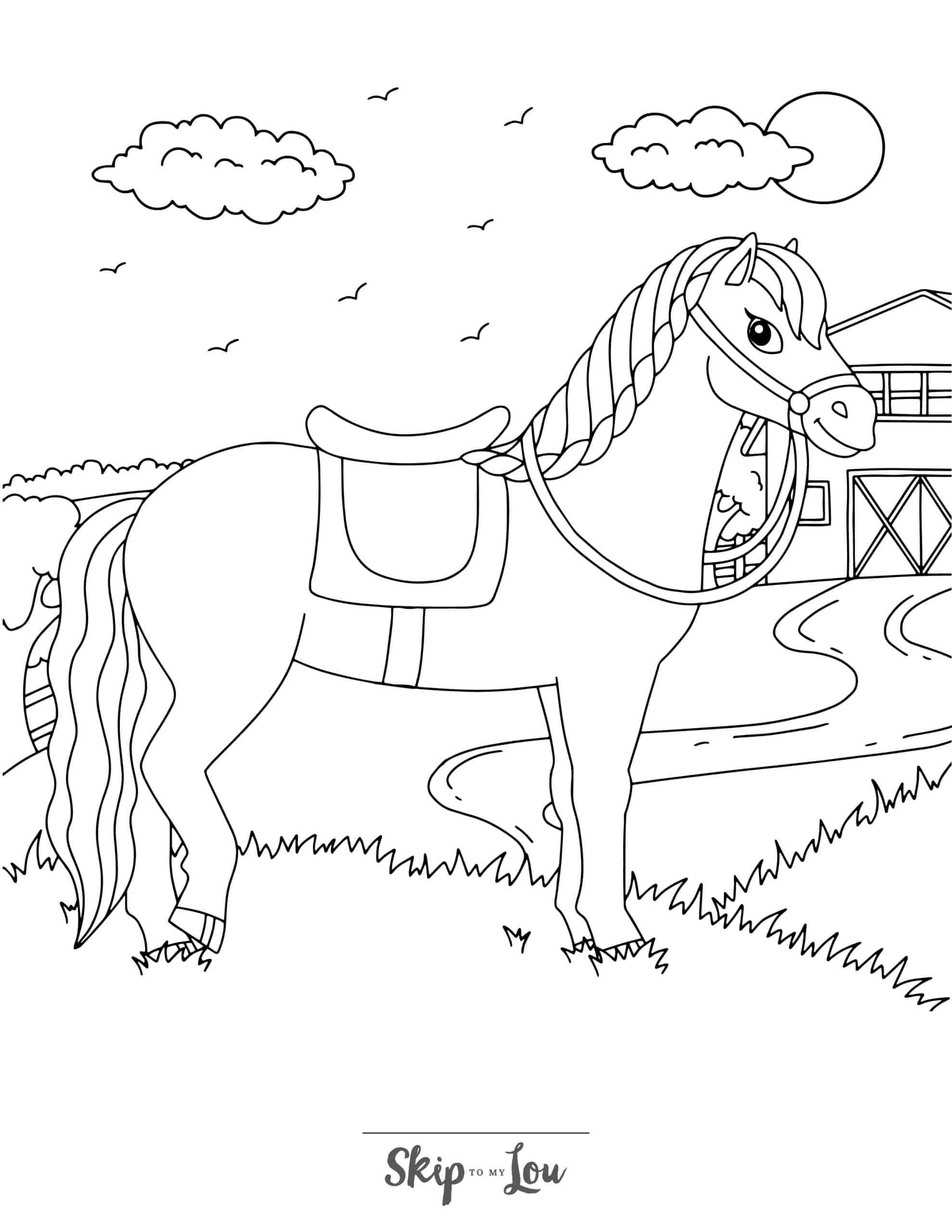 coloring pages of horses printable