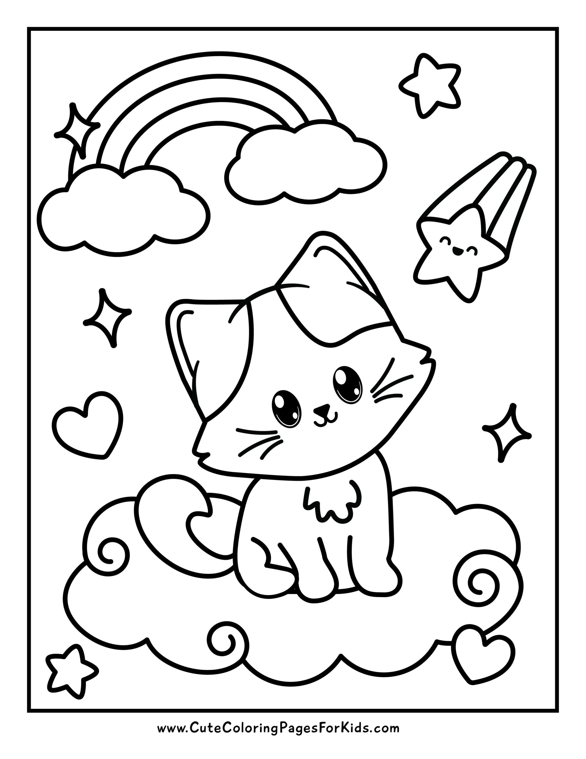 cat coloring pages printable