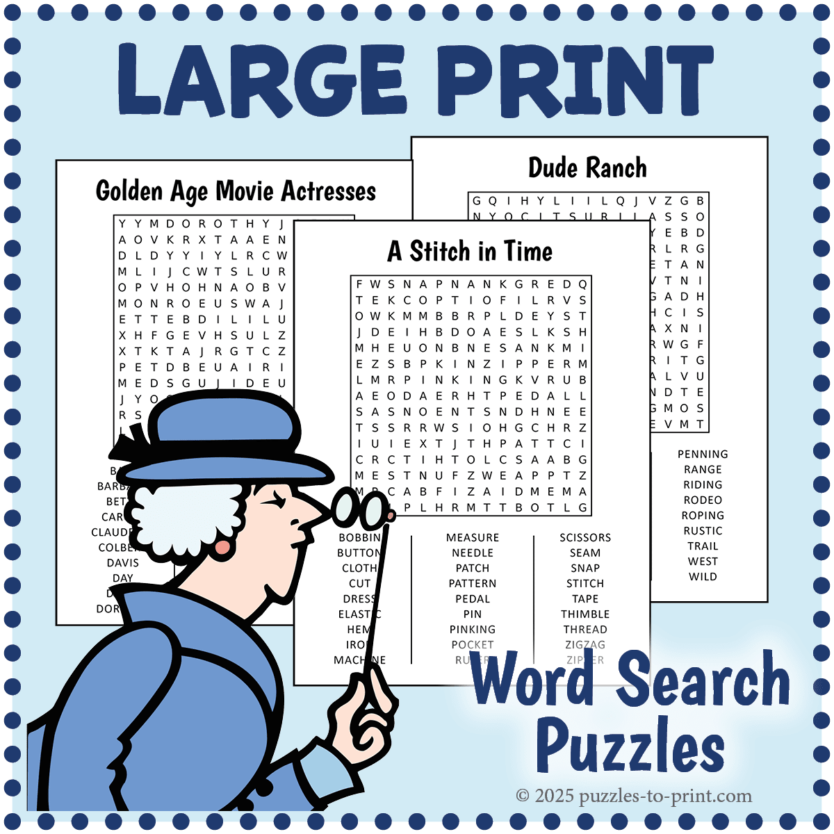 large printable word search