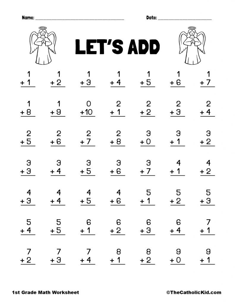 free printable worksheets for 1st grade