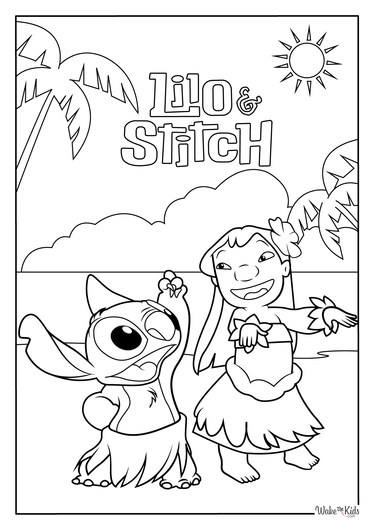 printable stitch coloring pages