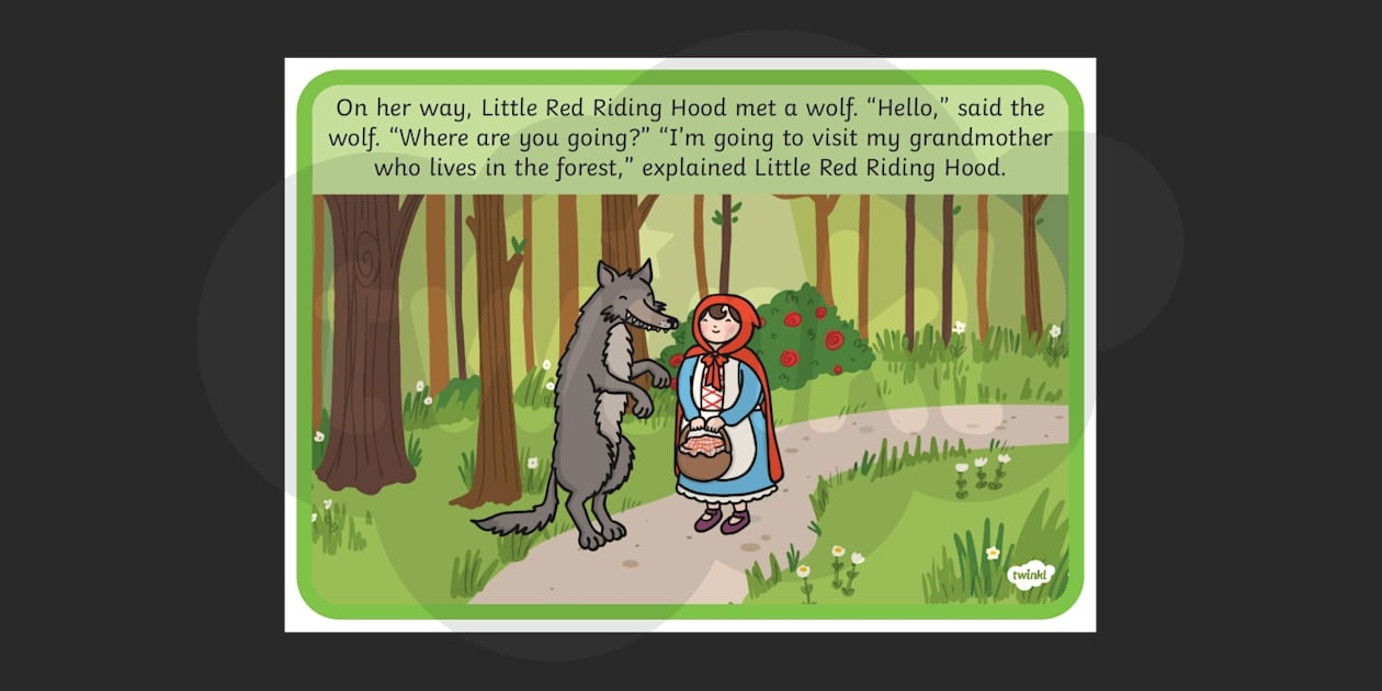 Little Red Riding Hood Story Printable Cards Twinkl Teach