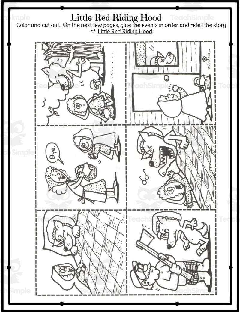 red riding hood printable story