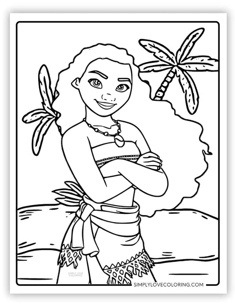 Moana Coloring Pages Free PDF Printables Simply Love Coloring