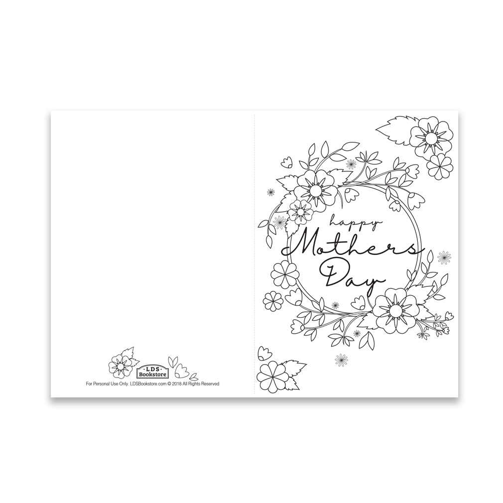 Mother s Day Coloring Card Spring Flowers Digital Download In LDS Mother s Day Printables On LDSBookstore Mother s Day Coloring Card Spring Flowers Digital Download In LDS Mother s Day Printables On LDSBookstore