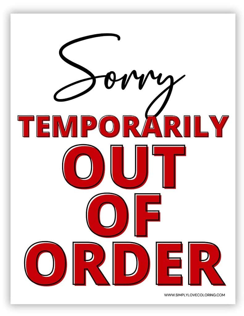 out order sign printable out order sign printable