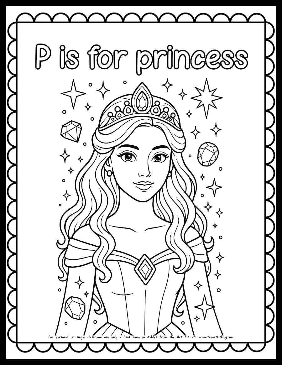printable princess coloring pages