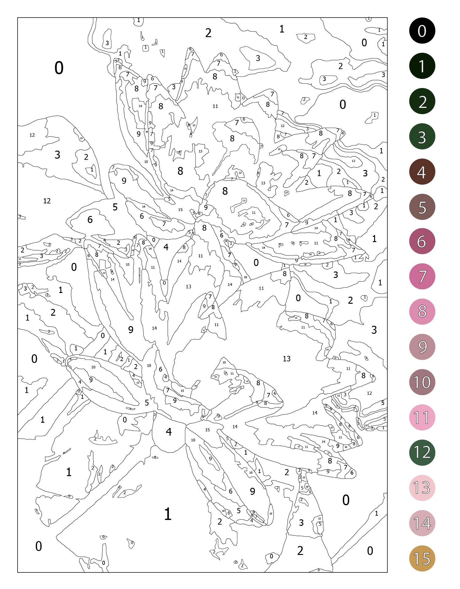 printable paint by numbers for adults printable paint by numbers for adults