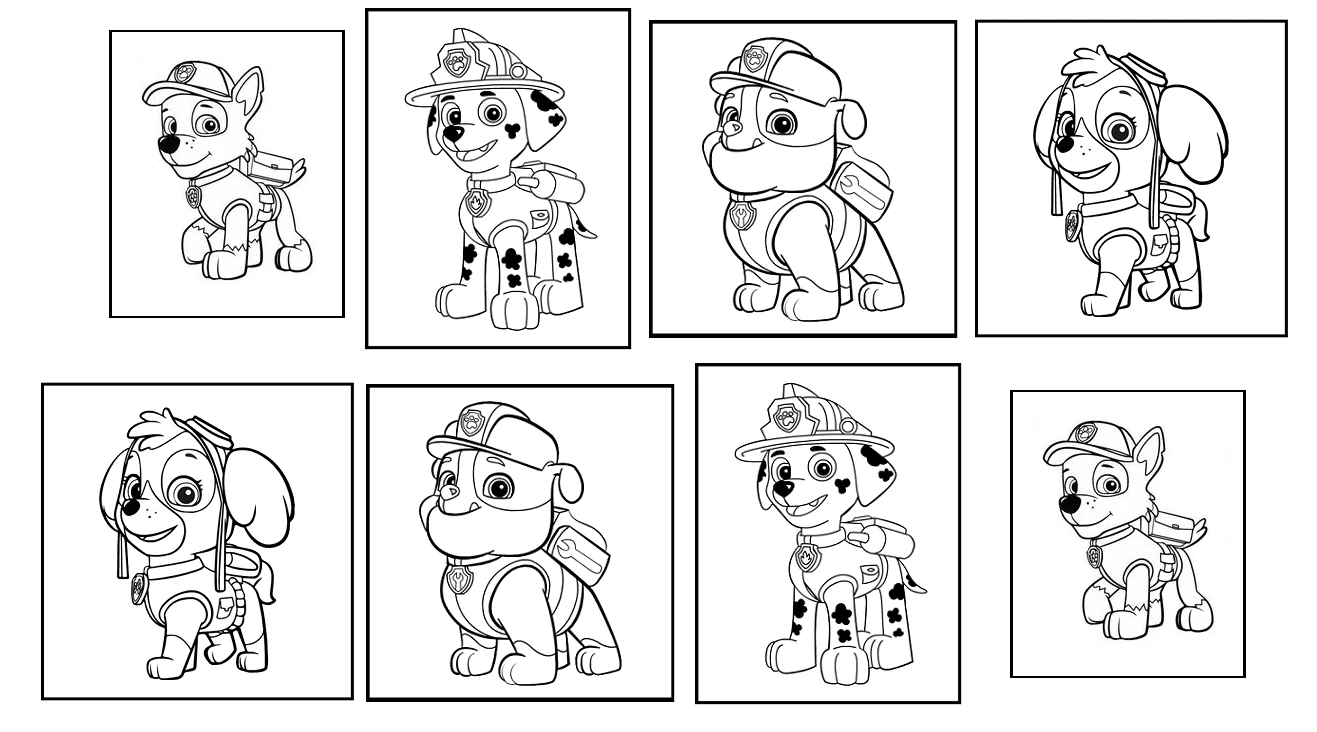 paw patrol printable coloring pages