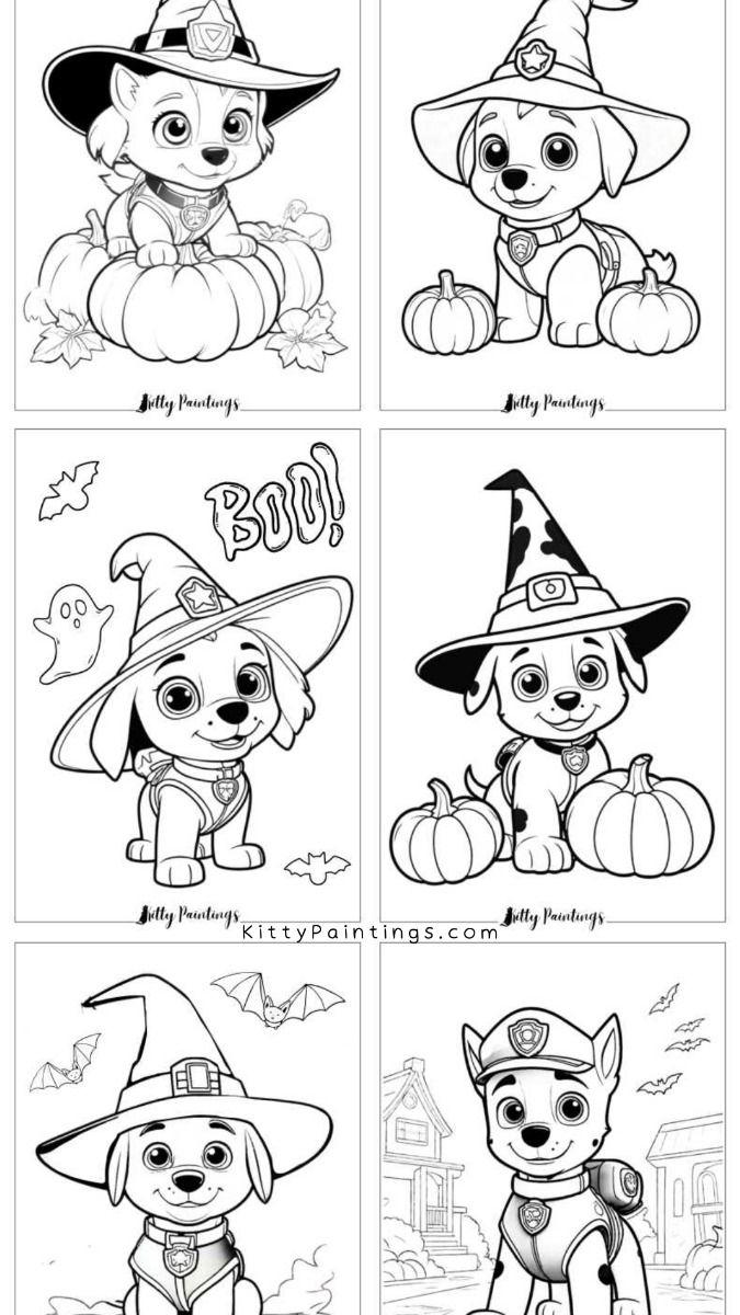 Paw Patrol Halloween Coloring Pages Free Printables