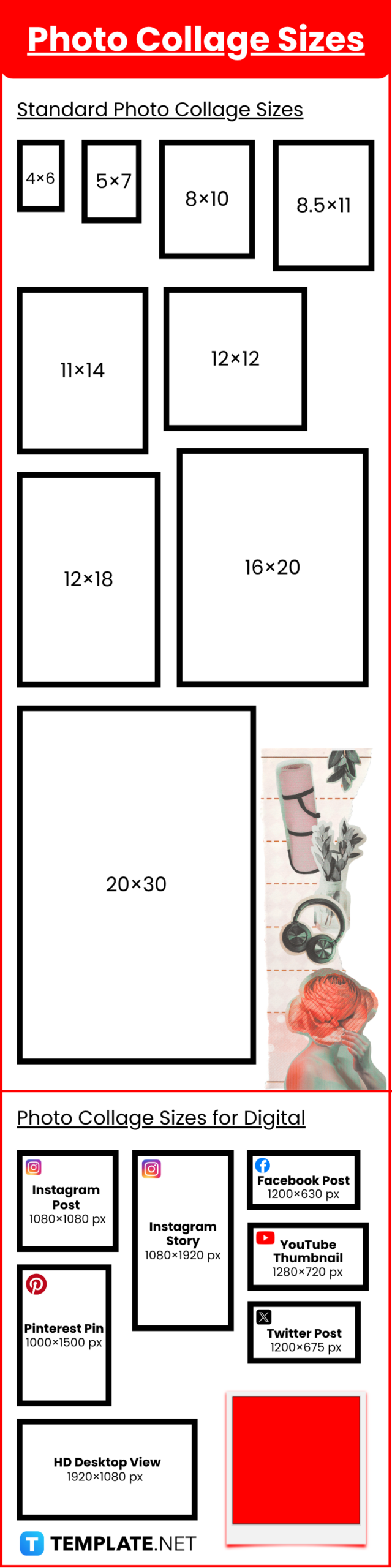 Photo Collage Sizes Dimension Inches Mm Cms Pixel