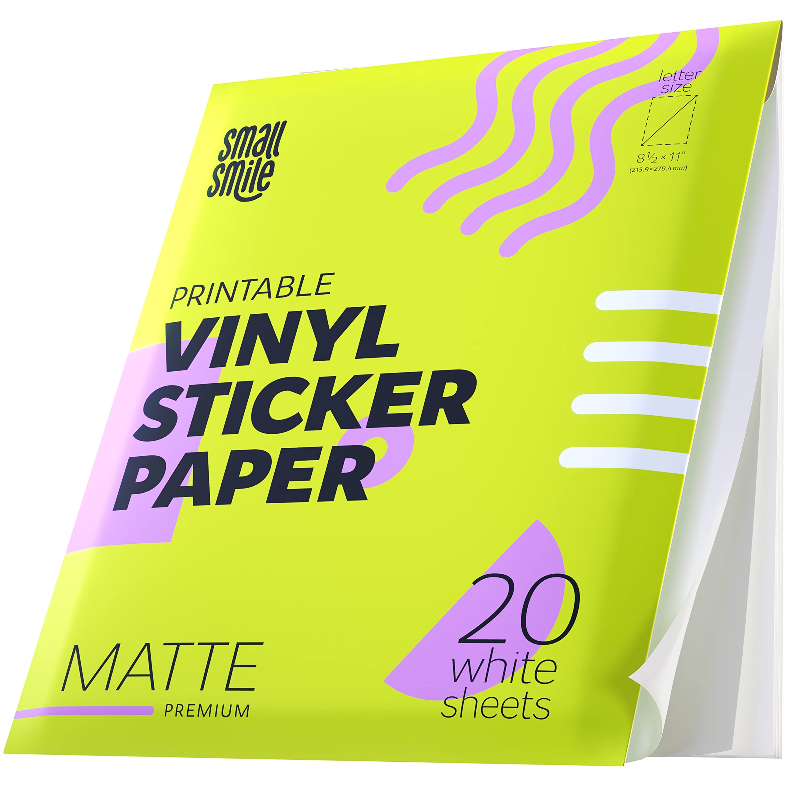 Premium Printable Vinyl Sticker Paper For Inkjet Printer And Laser 20 White EBay