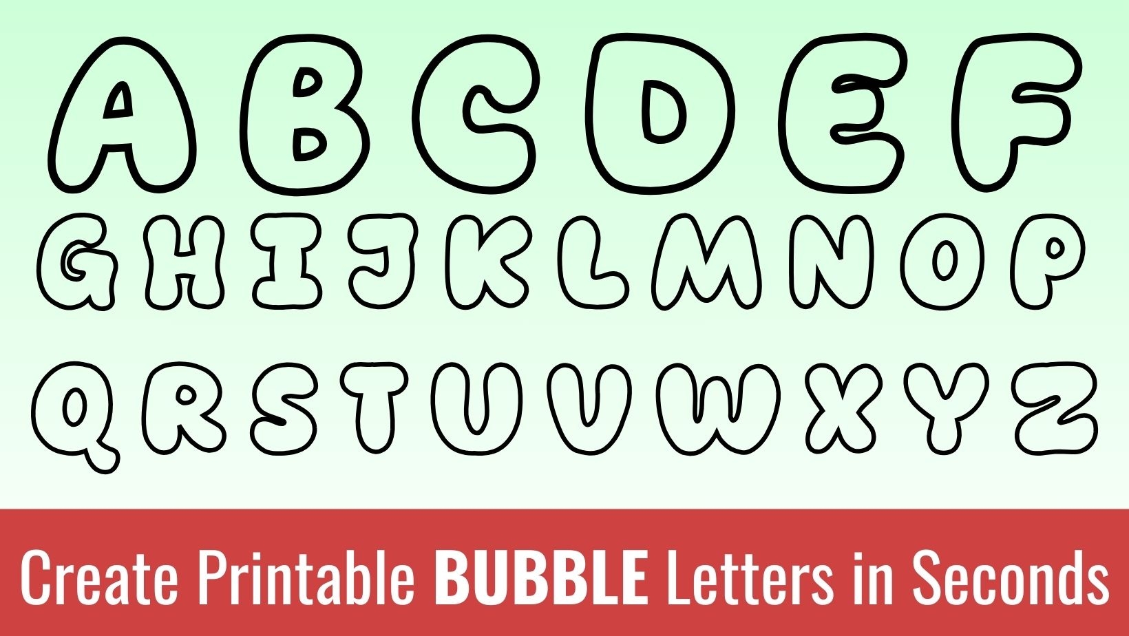 printable bubble letters of the alphabet
