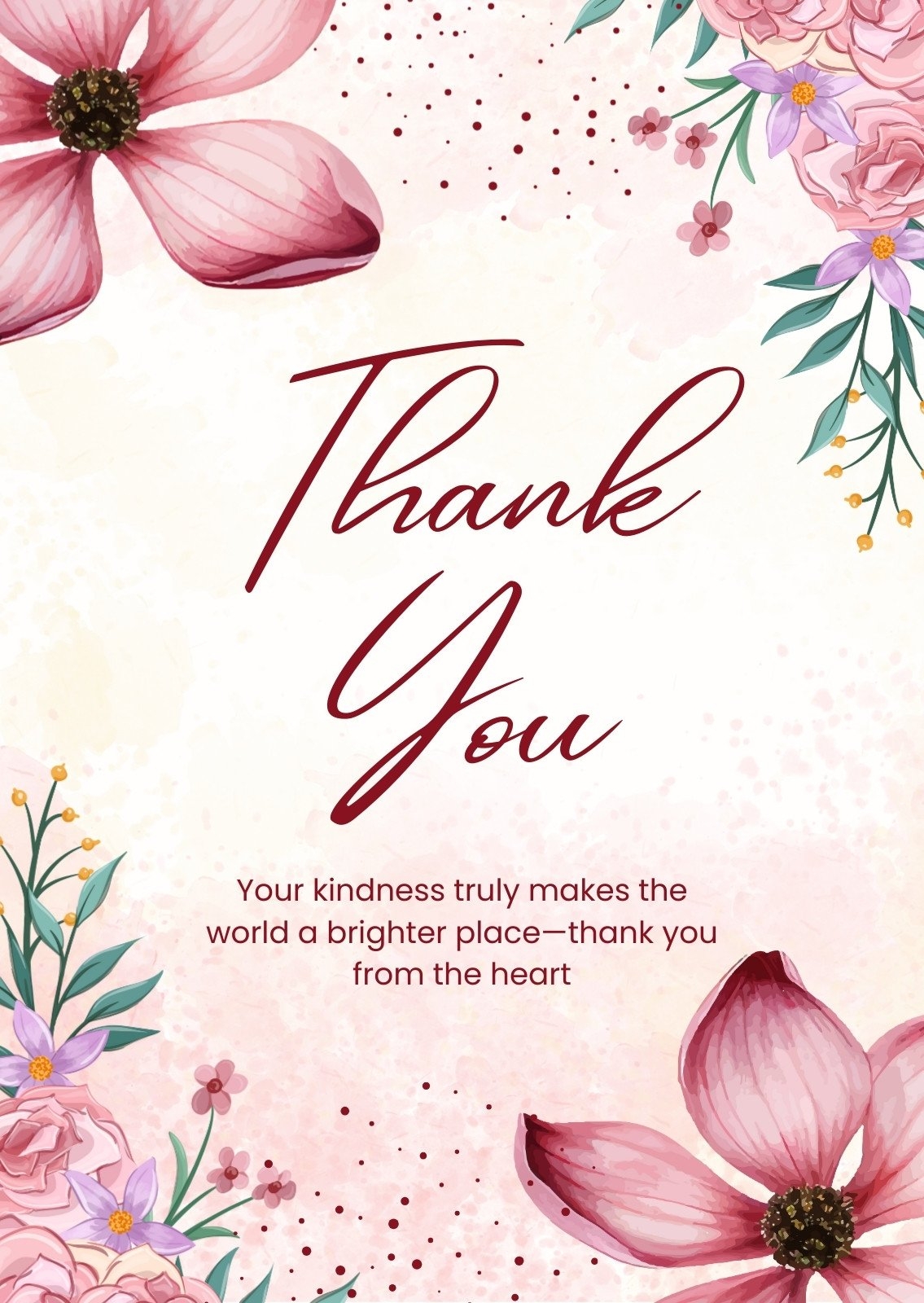 Printable Customizable Thank You Card Templates Canva Printable Customizable Thank You Card Templates Canva
