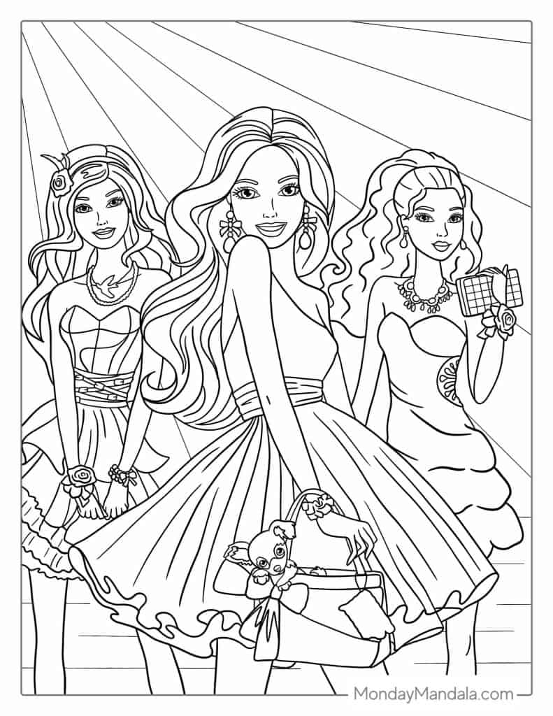 Printable Easy Barbie Coloring Pages Pretty Barbie Coloring Page Easy Drawing Guides Printable Easy Barbie Coloring Pages Pretty Barbie Coloring Page Easy Drawing Guides