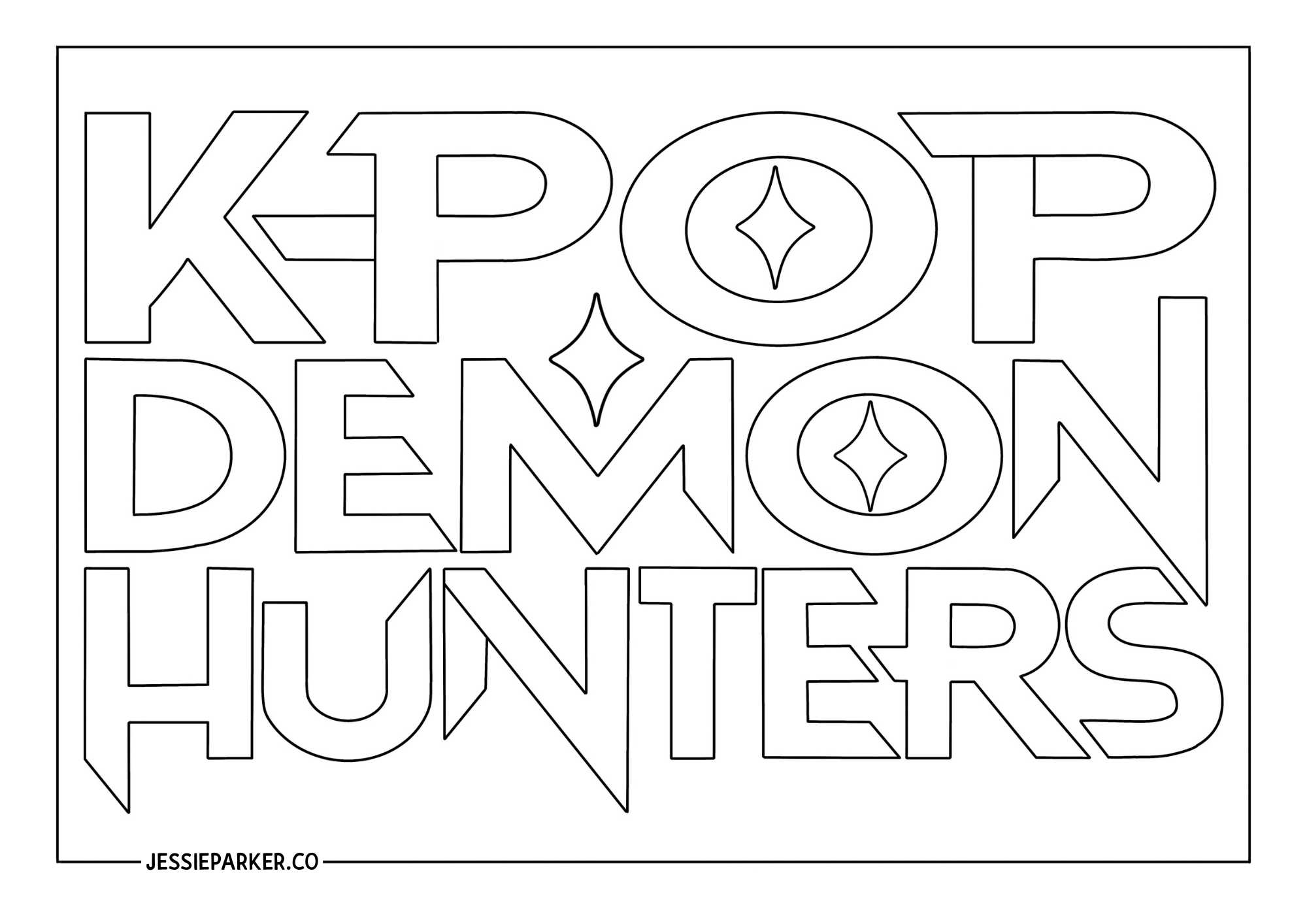 kpop demon hunters coloring pages printable