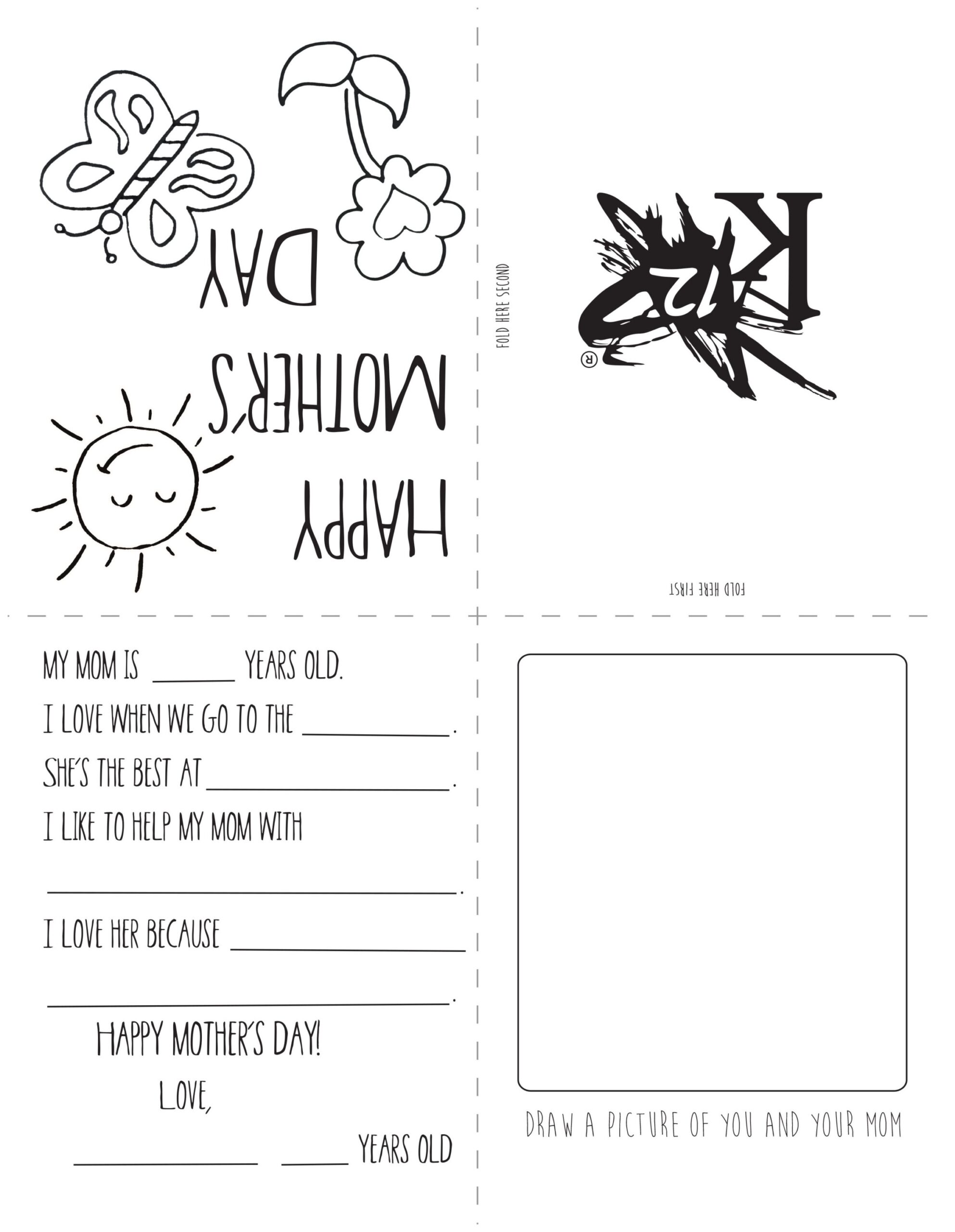 mothers day card printable