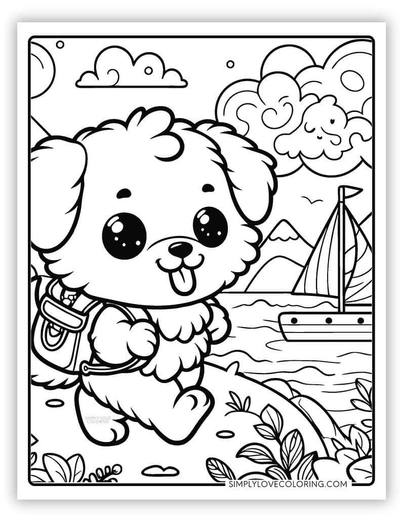 puppy coloring pages printable