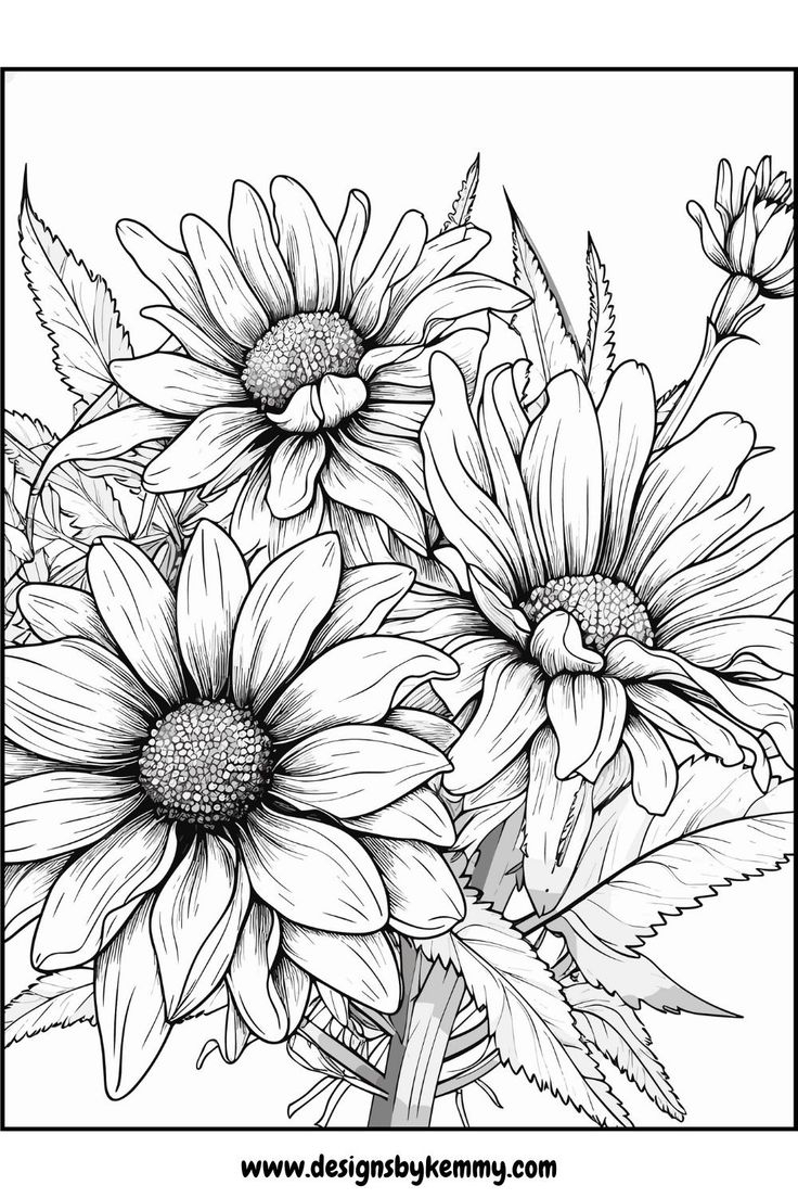 flower printable colouring pages