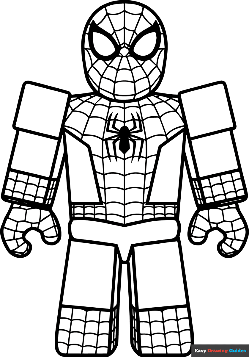 Roblox Spider Man Coloring Page Easy Drawing Guides Roblox Spider Man Coloring Page Easy Drawing Guides