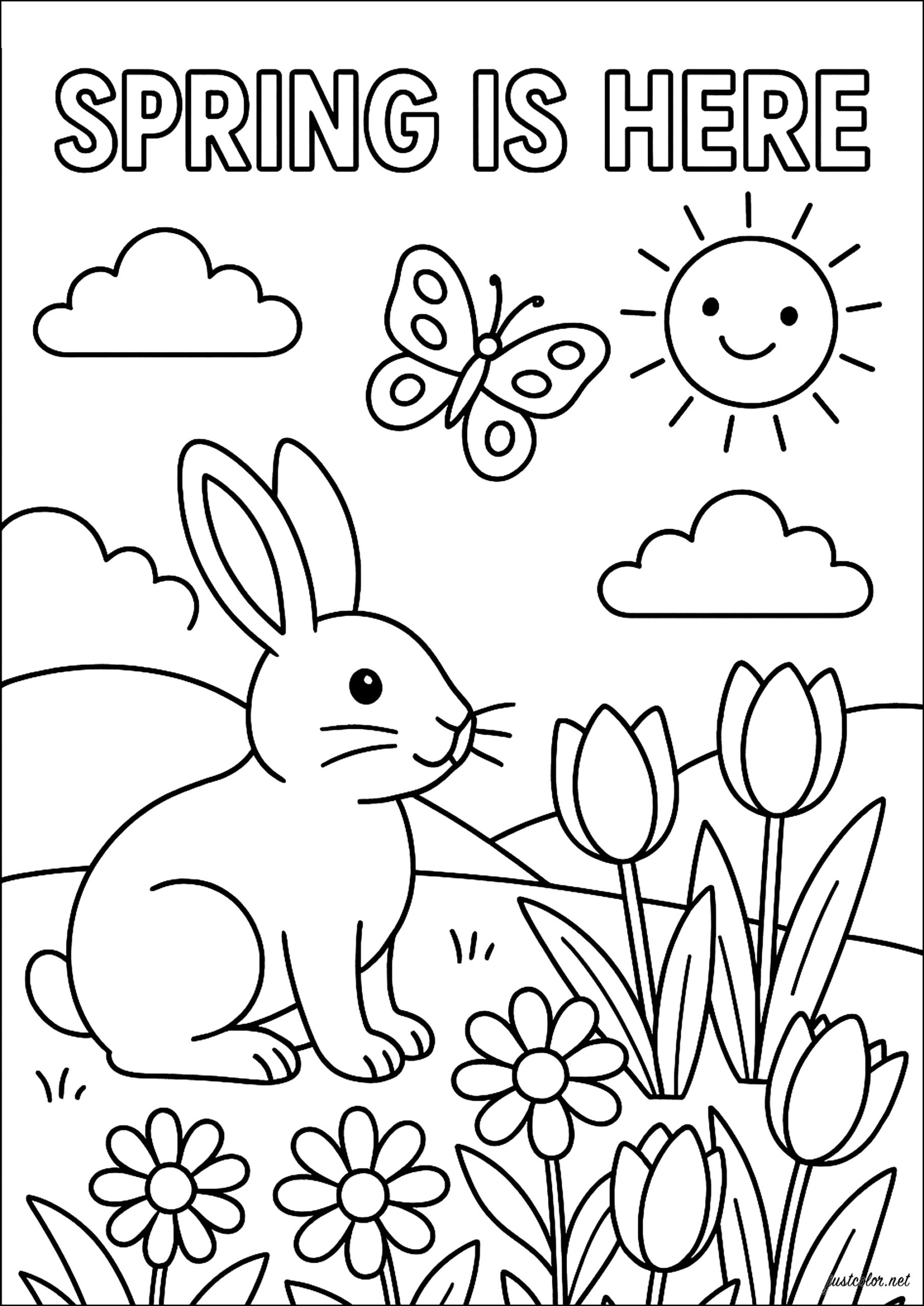 Spring Simplicity Spring Coloring Pages Spring Simplicity Spring Coloring Pages