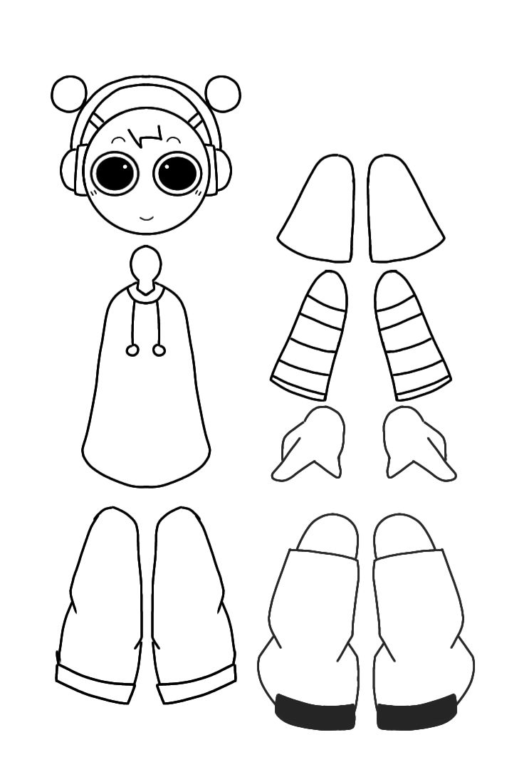 Sprunki Paper Doll Oren Thi p Gi y Qu T ng Cho Tr Em Nh t K Ngh Thu t