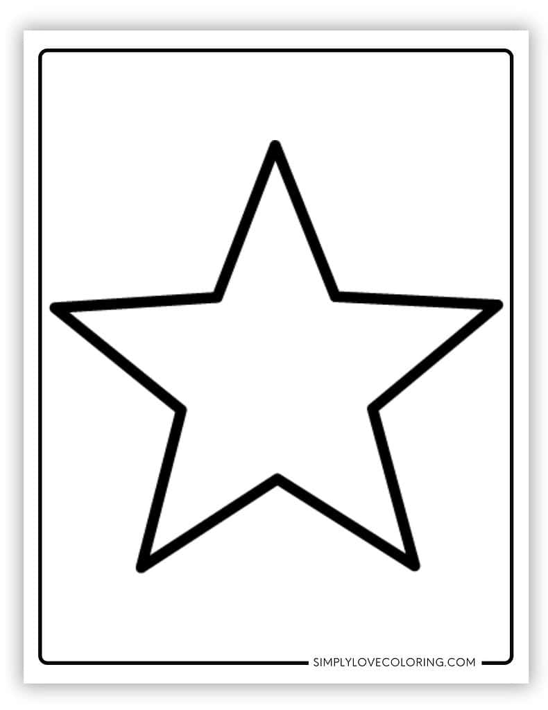 outline of a star printable