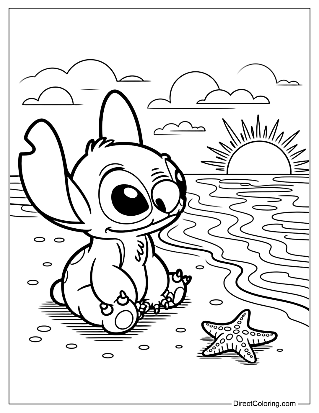 Stitch Coloring Pages Free PDF To Download And Print