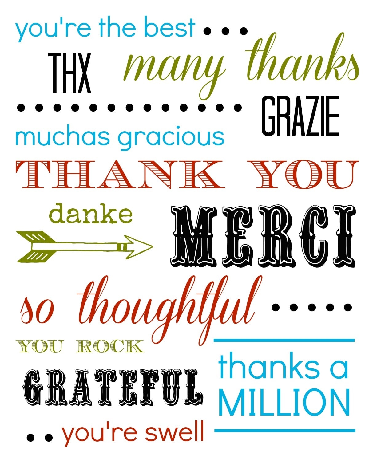 Thank You Card Free Printable