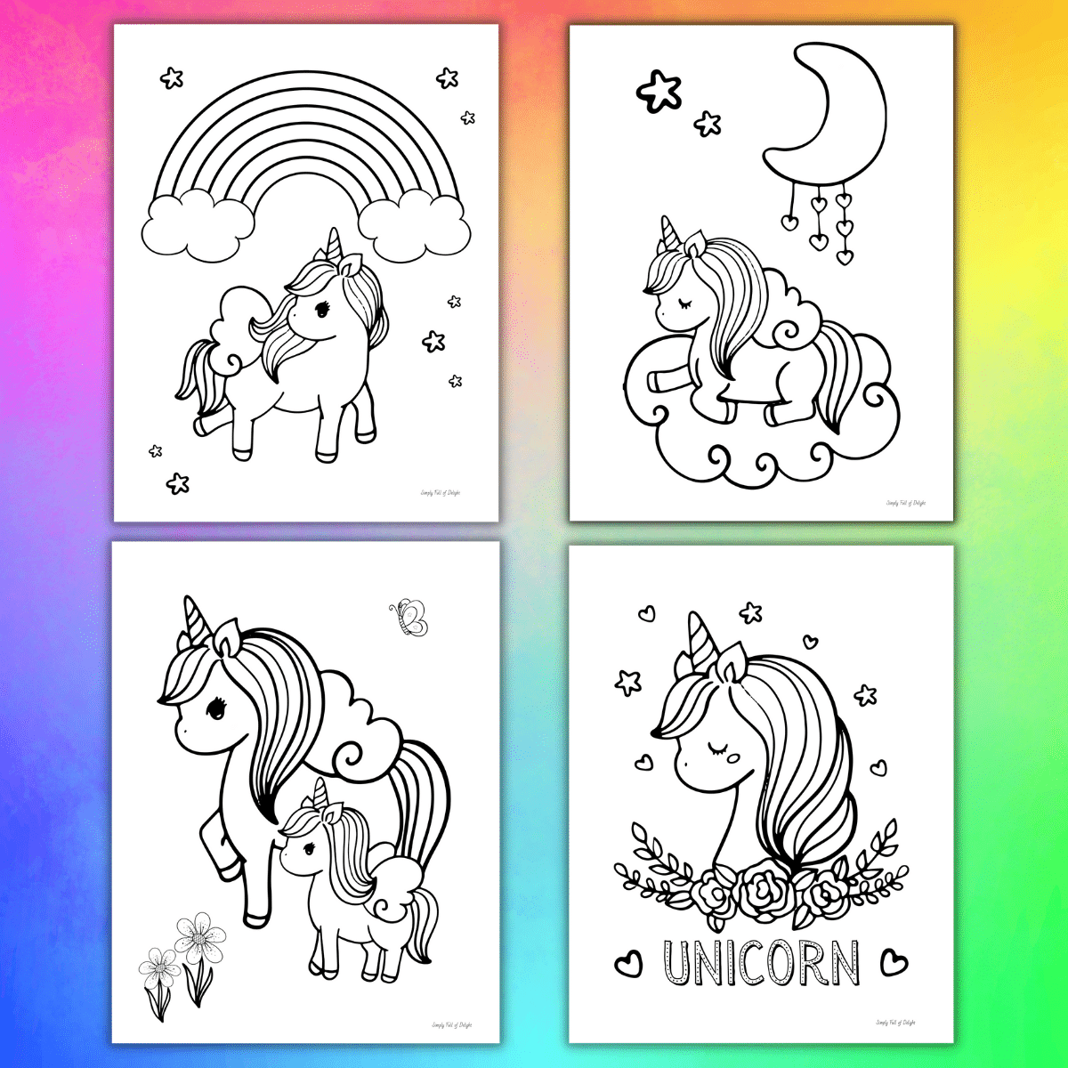 free unicorn coloring pages printable